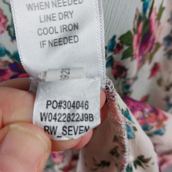 Mason + MacKenzie Pink Floral Open Cardigan Womens Size Medium Dolman Sleeves - Picture 11 of 11